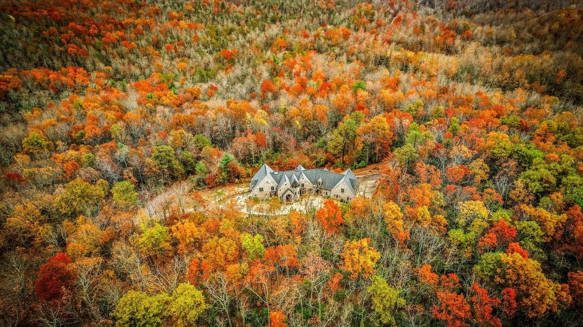 Large property built to resemble a Medieval Castle high Black Mountain on 10 Private Acres.